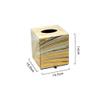 FZL02068LM Glass Tissue Box Holder with Gold Drawer view 2