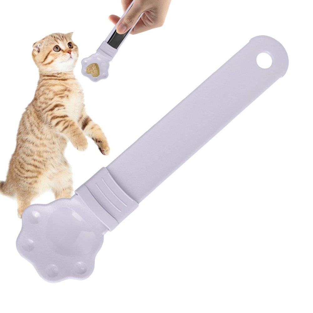 Happy Spoon Paw-Shaped Cat Snack Scoop and Lickable Food Dispenser