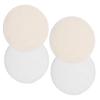 4 Reusable Bamboo Fiber Nursing Pads, White view 1