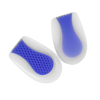 U-Shaped Silicone Heel Cushions, Gray, L, 1 Pair