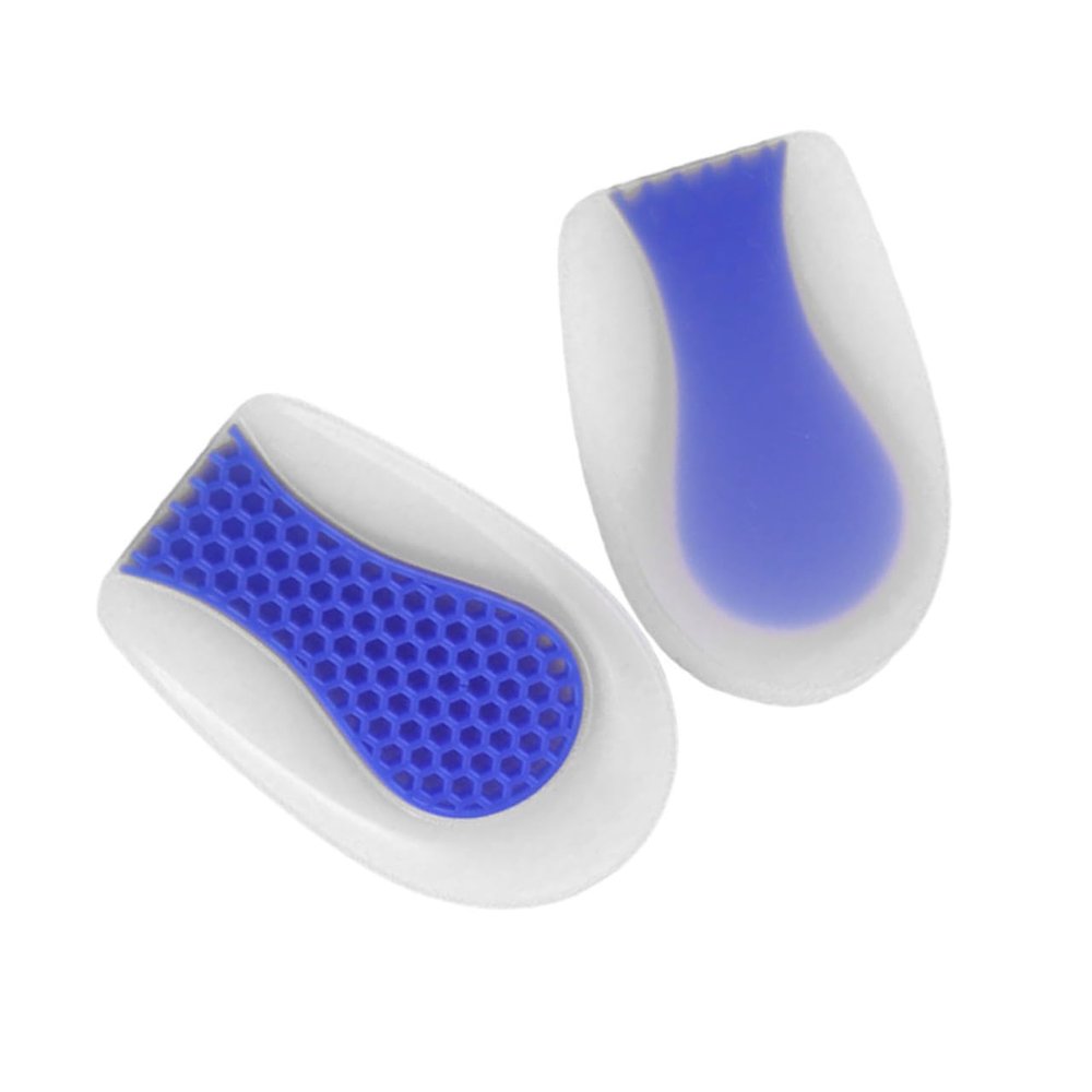 U-Shaped Silicone Heel Cushions, Gray, L, 1 Pair