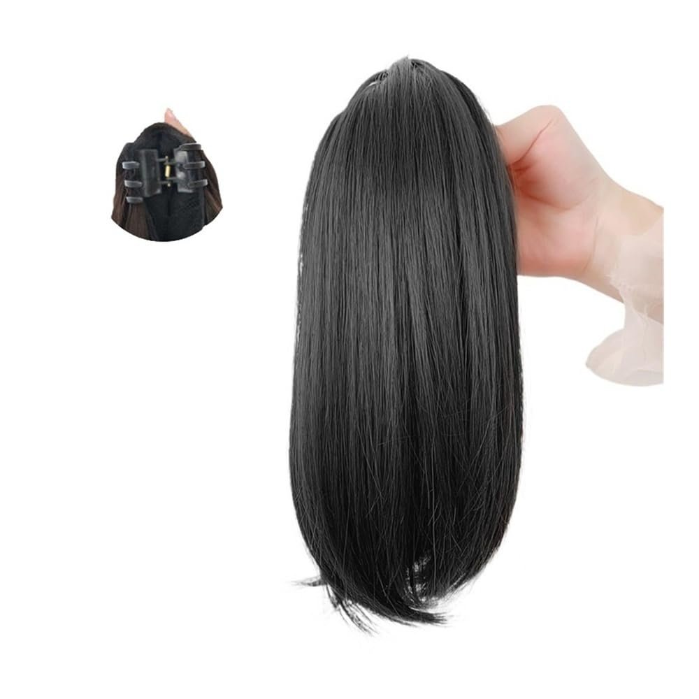 12-Inch Short Straight Ponytail Extension with Claw Clip