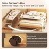 AMHSNIJI Overbed Desk, 120 x 40 cm, Mobile Desk with 4 Wheels, Height-Adjustable 65–95 cm view 4