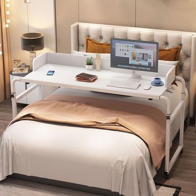 AMHSNIJI Adjustable Overbed Rolling Laptop and Computer Table