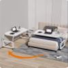 AMHSNIJI Adjustable Overbed Rolling Laptop and Computer Table view 2