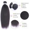 birene Hair Bundles 1/3/4 pcs Human Hair Extensions, Yaki Straight Human Hair Bundles for Black Women, 8–40 Inches, Kinky Straight Bundles, Indian Remy Hair Weave Bundles (34, 36, 38, 40) view 3