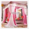 Princess Bed Canopy Curtains, Double-Layer Blackout Net for King-Size Bed Frame, Floor-Standing view 4