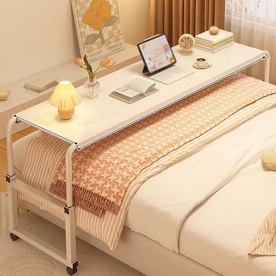 AMHSNIJI Height-Adjustable Overbed Table with Wheels