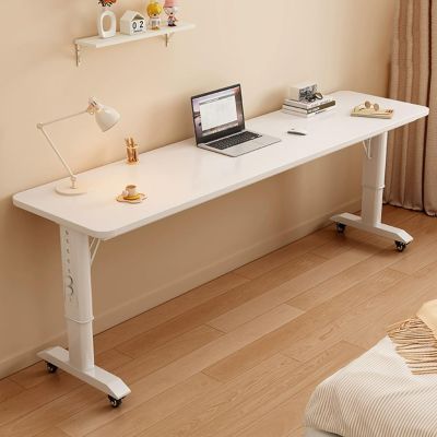 AMHSNIJI Height-Adjustable Overbed Table with Wheels