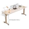 AMHSNIJI Height-Adjustable Overbed Table with Wheels view 2