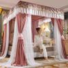 Double-Layer Bed Canopy Curtains for King-Size Bed with Floor-Standing Frame view 1