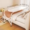 AMHSNIJI Adjustable Overbed Desk with Wheels view 2