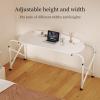 AMHSNIJI Adjustable Overbed Desk with Wheels view 3
