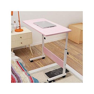Height-Adjustable Overbed Table with Casters, Antique Oak