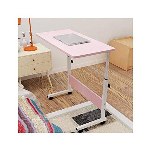 Height-Adjustable Overbed Table with Casters, Antique Oak