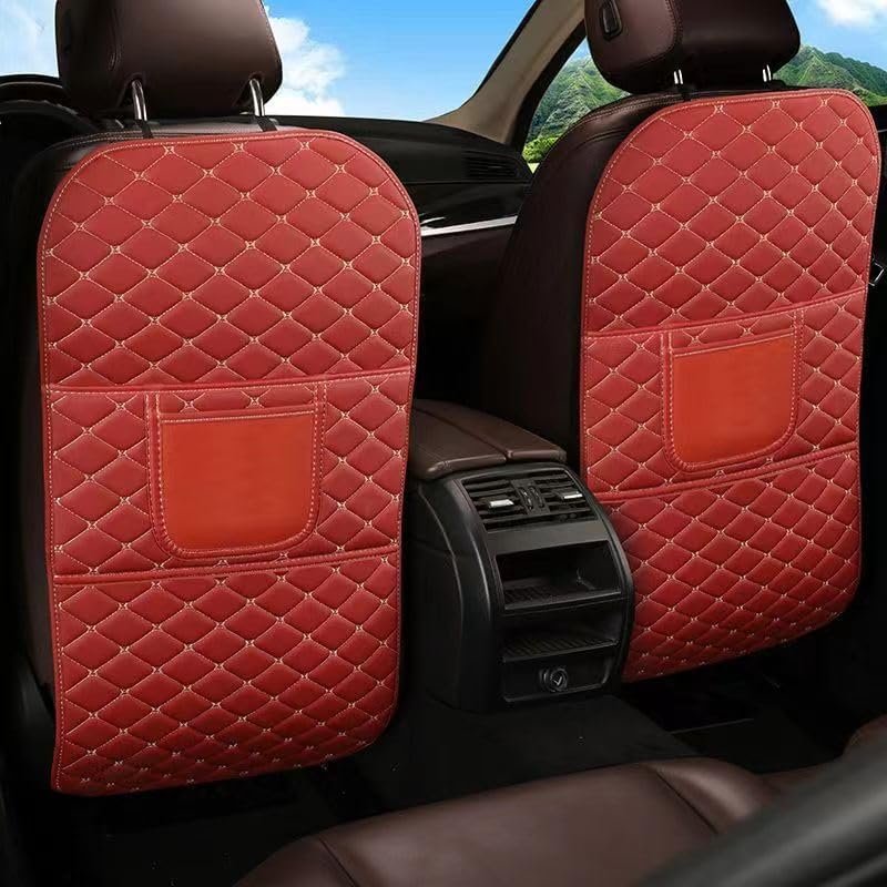 HESHS 2-Pack Car Seat Backrest Protectors for Audi Q3 2019–2023, Red