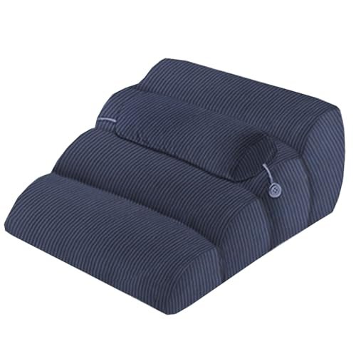 Orthopedic Bed Wedge Pillow for GERD and Snoring Relief, Removable Cover, Back and Neck Support, Blue