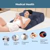 Orthopedic Bed Wedge Pillow for GERD and Snoring Relief, Removable Cover, Back and Neck Support, Blue view 3