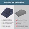 Orthopedic Bed Wedge Pillow for GERD and Snoring Relief, Removable Cover, Back and Neck Support, Blue view 4