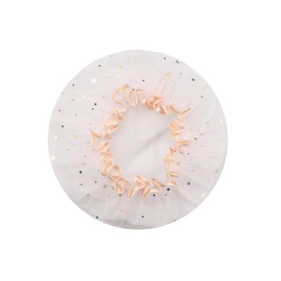 Waterproof Double-Layer Shower Cap with Starry Sky Design, Reusable Oversized Bathing Cap