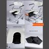 Folding Aluminum Commode and Shower Chair with Wheels, Armrests and Footrests, Supports up to 120 kg view 4