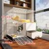 Large Indoor Cat Cage with Litter Box view 2