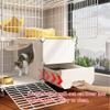 Large Indoor Cat Cage with Litter Box view 3