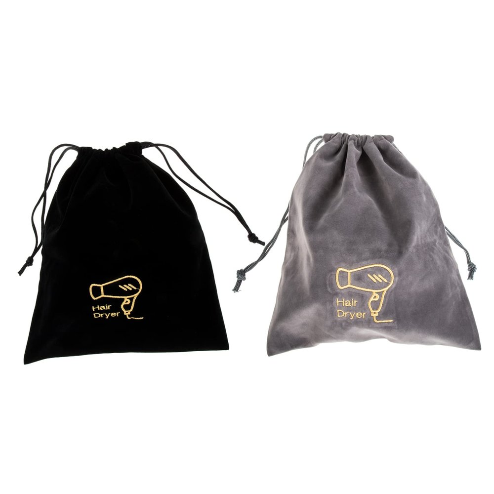 2-Pack Hair Dryer Storage Bags with Drawstrings