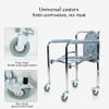 ZGYOZMNG Deluxe Steel Commode Chair, Height-Adjustable Commode Chair, Toilet Safety Frame view 2