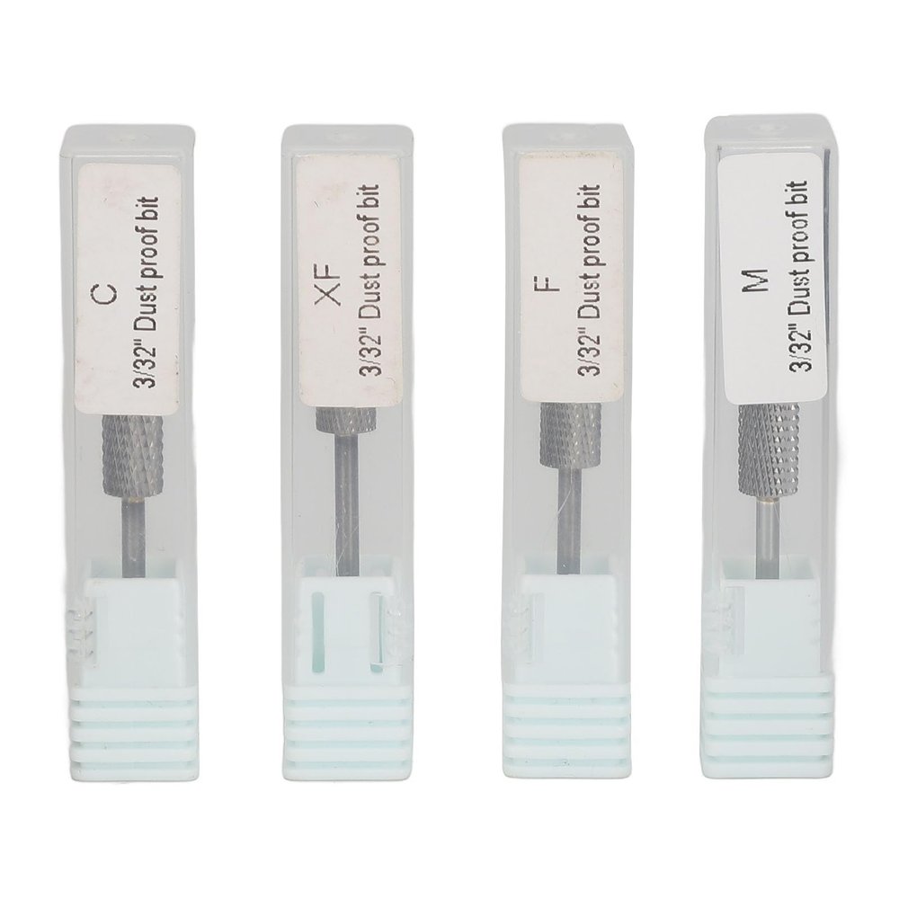 4-Piece Tungsten Carbide Nail Drill Bit Set
