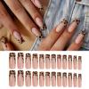 Leopard Print Long Coffin Press-On False Nails with File view 2