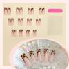 Leopard Print Long Coffin Press-On False Nails with File view 3