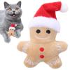 3 Pack Christmas Catnip Plush Toys - Gingerbread Man Chew Toy view 2