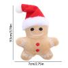 3 Pack Christmas Catnip Plush Toys - Gingerbread Man Chew Toy view 4