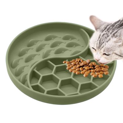 Slow-Feeder Dog Bowl, Silicone Anti-Slip Puzzle Bowl