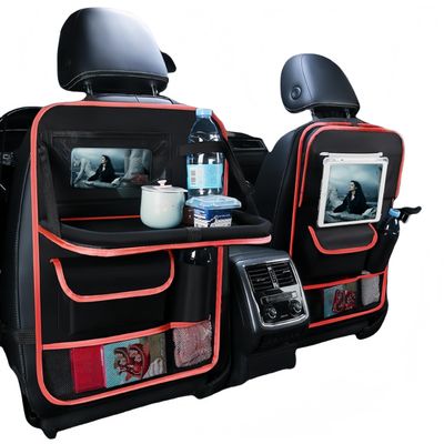 ZKSJFU 2-Pack Car Seat-Back Organizers for Acura RDX 2018–2023, Foldable, Waterproof Oxford Fabric, Red