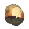 Reusable Double-Layer Shower Cap with Sunrise Print view 2
