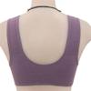 PrinStory Women's Wireless Front-Closure Bra with Snap Buttons, Purple Daisy, 40C/90C view 3