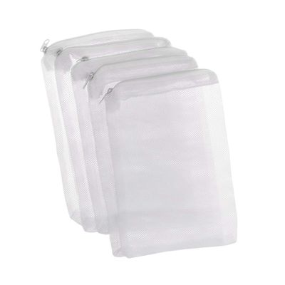 Yzdysg Aquarium Filter Bags, High Biochemical Mesh Pouch with Zipper, Reusable, for Filtration, 5 Pack
