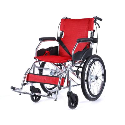 PNAJFUEL Folding Aluminum Alloy Wheelchair with Hand Brakes for Seniors