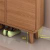 Wooden Shoe Cabinet with 3 Flip-Down Drawers, Slim Stackable Shoe Organizer (90 x view 2