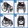 SXTYFBB Folding Lightweight Active Wheelchair, Aluminum Self-Propelled Performance Wheelchair, 36 cm view 4