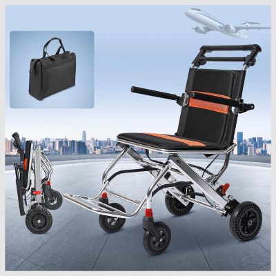 SXTYFBB Wheelchair, Foldable Lightweight Multipurpose Wheelchair with Ultra-Light Drive, for Transport, Boarding, and Travel, 3