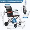 SXTYFBB Wheelchair, Foldable Lightweight Multipurpose Wheelchair with Ultra-Light Drive, for Transport, Boarding, and Travel, 3 view 2