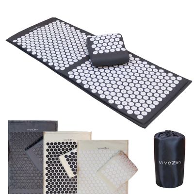 Vivezen Acupressure Mat and Pillow with Carrying Bag