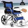 SXTYFBB Wheelchair, Easy-Folding Travel Wheelchair, Ultralight Transport Wheelchair with Lightweight Alloy Wheels, for Home and Travel, 150 kg Weight Capacity, 008 view 3