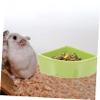Happyyami Pet Feeding Bowls, 4-Piece Non-Slip Ceramic Set with Safe Design for Hamsters, Hedgehogs, and Guinea Pigs in Small Cages view 4