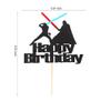 Arthsdite Darth Vader Happy Birthday Cake Topper, Alien War Cake Pick view 2