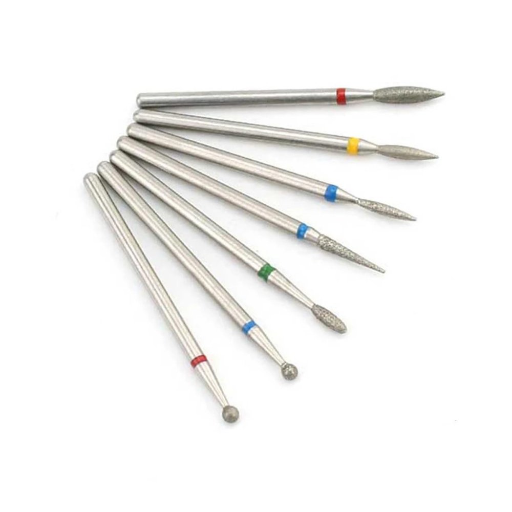 LZZYFPX 7-Piece Professional Diamond Nail Drill Bit Set