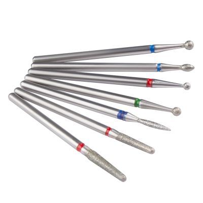 LZZYFPX 7-Piece Diamond Nail Drill Bit Set, Green